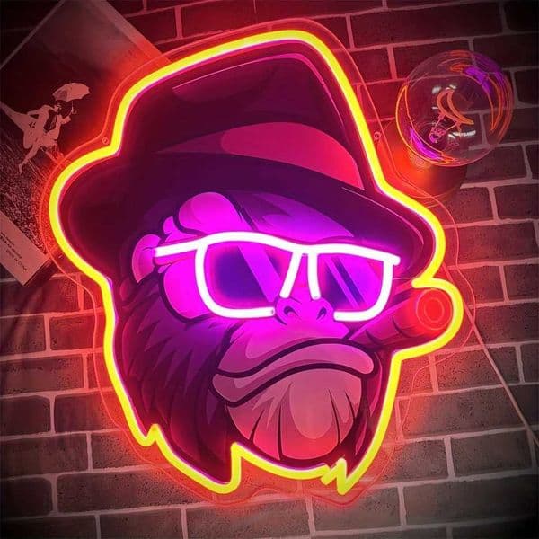 Monkey Neon Signs USB Powered LED Neon Lights For Wall Decor Childrens Bedroom Bar Man Cave Coffee Shop Market Decorations XJ250626