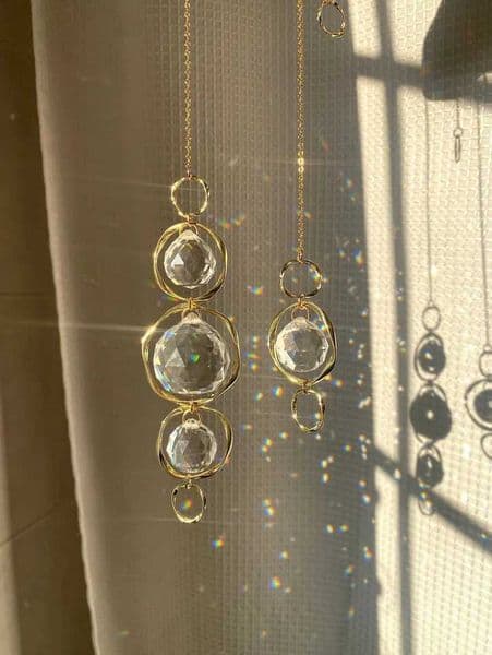 Crystal Suncatcher Hanging Decoration Rainbow Maker Light Catcher Crystal Ball Prism for Garden Outdoor Decor Window Decor Gift X250627
