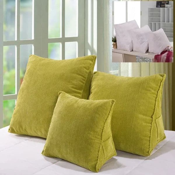 Tatami waist pillow case with core office lumbar car sofa backrest stereo triangle cushion bedside 250626