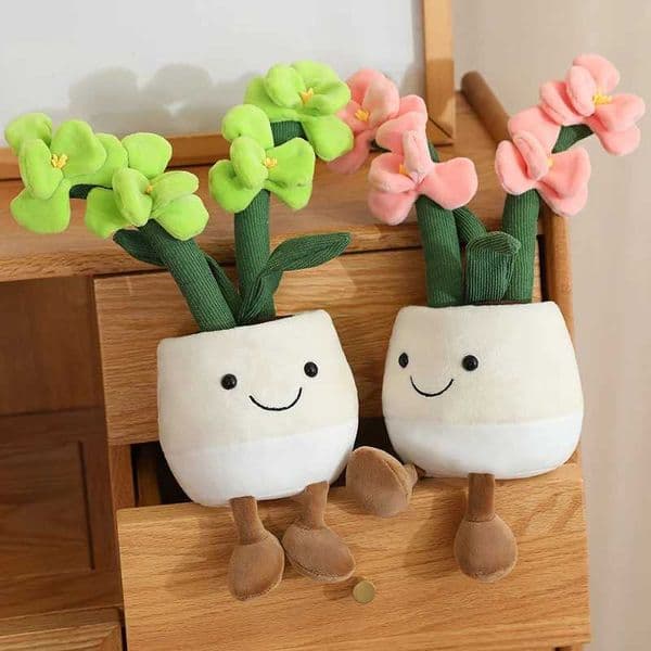 Kawaii Cartoon Sunflower Plush Doll Potted Plant Tulip Succulent Hyacinth Cactus Plush Toy Home Decor Gift For Boys And Girls X2506281