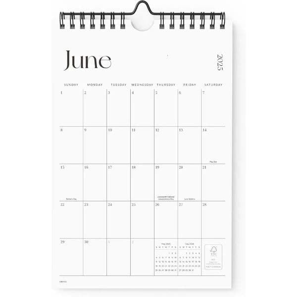 Mini Calendar 2025-2026 Wall CalendarUntil to June 2026Easy Planning Little Notepad Calendar for WallDeskBulletin Board 250624