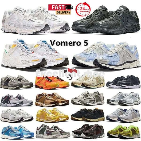 Running Shoes Vomero 5 Metallic Gold Designer Running Mens Shoes Womens Photon Dust Pink Veet Brown Yellow Ochre Anthracite Black Sesame Sneakers Trainers 36-45
