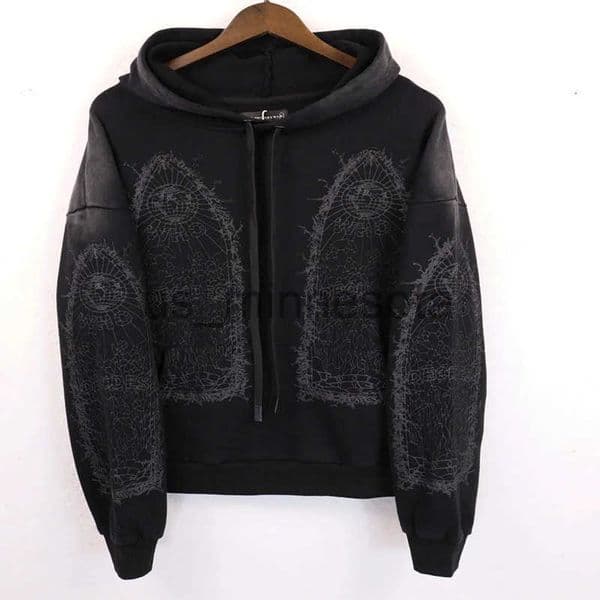 Autumn Winter Blue Light Apricot Who Decides War Hoodie Men Women High Quality Real Photos Taken Diamond Studded Pullover J250628