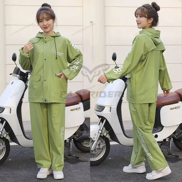 Split and Rain Pants Suit Reflective Takeaway Labor Protection Sanitation Riding PVC Mensfemale Motorcycle Raincoat