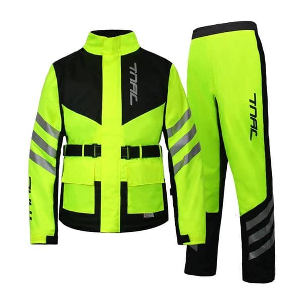 Men Reflective Electric Scooters 100% Waterproof Motocross Suit Motorcycle Jacket Split Raincoat k1