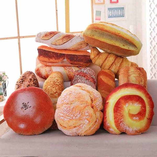 Simulational Bread Plush Pillow Creative Food Plush Toy Funny Fastfood Nap Pillow Cushion Home Decor Kids Toy Birthday Gift Y250627