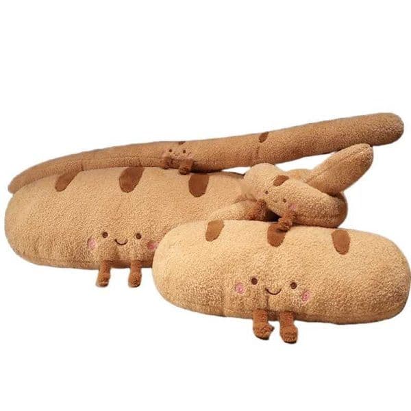 Cute Long Baguett Throw Pillow Funny Design Stuffed Baguette Bread Cushion Plushie Sofa Decor Capibara For Boy Girl Gift Y250627