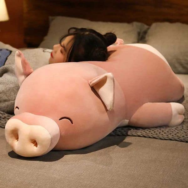 50-100cm Squishy Simulation Pig Stuffed Doll Plush Piggy Toy Animal Soft Plushie Pillow Cushion Comforting Gift Y250627