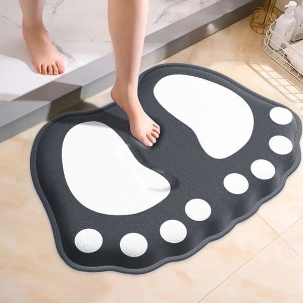 Cartoon flannel bathroom special-shaped absorbent cushion furry shower room non-slip floor mat thick toilet mat entrance mat 250628