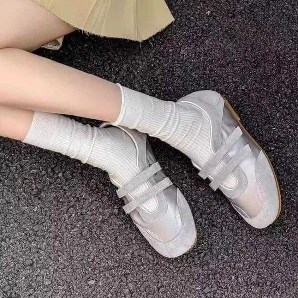 2025 Wens Sier Gray Lace-Up Sneakers - Suede Mesh Comfort Shoes with White Socks Y250629