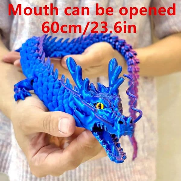 60Cm23.6Inch 3D Printed Dragon Rotatable Articulating Toy Desktop Craft Decoration Kidsrens Gift Office Home Desktop Decoration Decompression Toy 250628