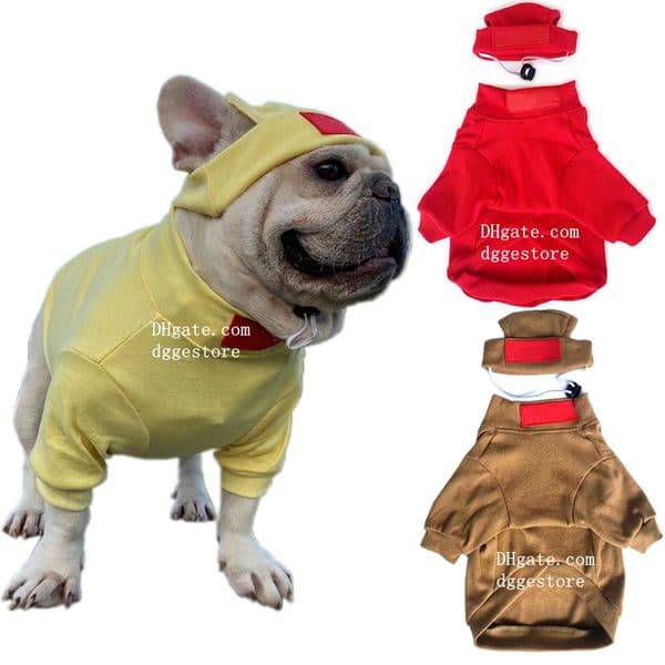 Designer Dog Clothes and Hats set Luxury Puppy Shirts High End Elastic Cotton Dog Short Sleeves, Comfortable and Breathable Dog Sweaters for French Bulldog Poodle 441