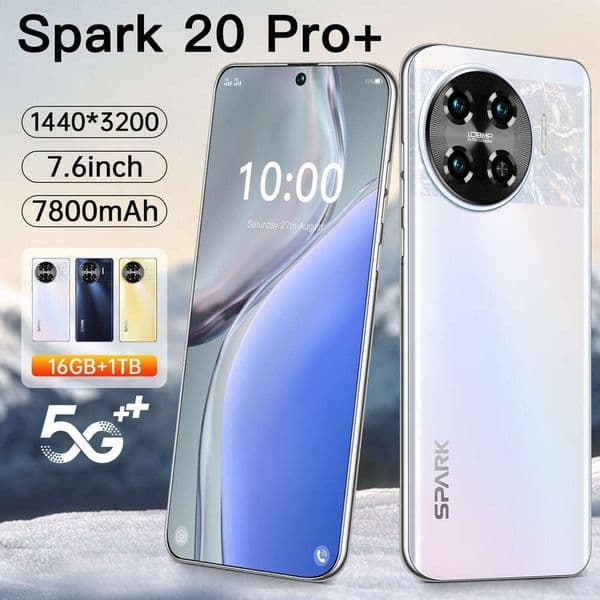 Cell Phones Professional Wholesale Hot-Selling Mobile Phone Spark 20 Pro+16+1T Android Smartphone (Powerful)