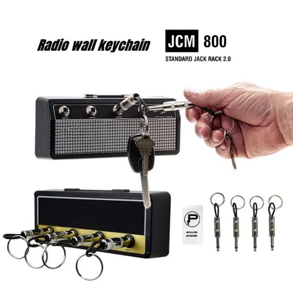 Key Holder Wall Jack Gift Small Hallway Keychain House Decoration Key Base Keychain Guitar Rock Holder