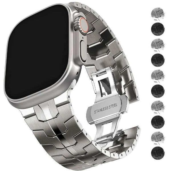 Metal Strap for Apple Watch Band 49mm 45mm 41mm 44mm 42mm 40mm Stainless Steel Wristband iWatch series Ultra 9 8 7 6 SE Bracelet W250630
