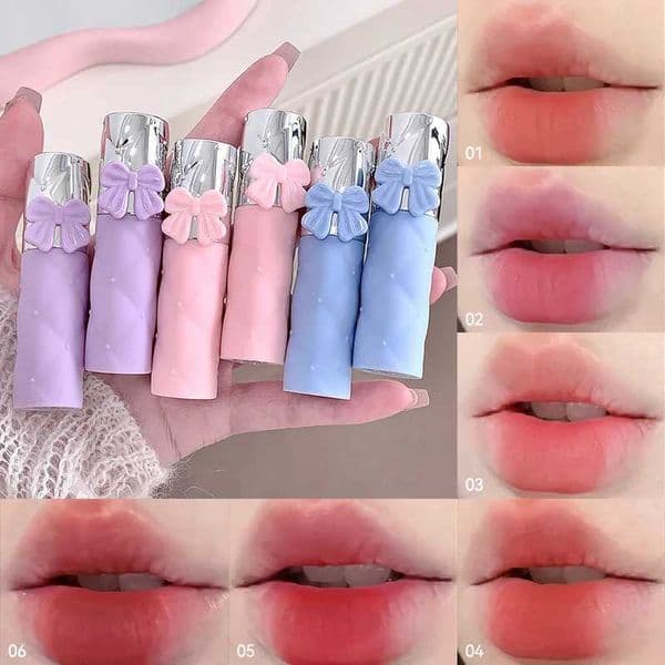 GegeBear Air-Foam Lip Mud Set - Korean Velvet Matte Hydrating Long-Lasting 6-Color Palette XJ250630