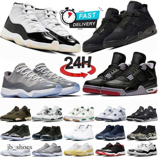 Black Cat Men Women 4S Basketball Shoes Mens Outdoor Sport trianers Military Sail Olive Fire Red canary Cool Grey 11S High Low Top Womens Sneakers 3647