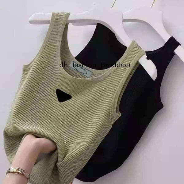 praded Womens designer tank womens Knit sweater womens designers shirt tanks vest top tees T Shirts fashion knitted Vest Sleeveless Knitwear Pullover plus size e8f