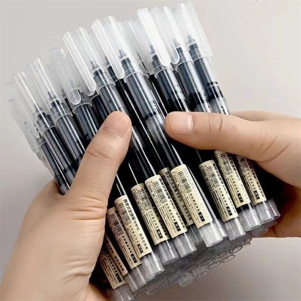10Pack of HighCapacity Direct Liquid Rollerball Pens Suitable for Office Work and Study Gel Ink 241223