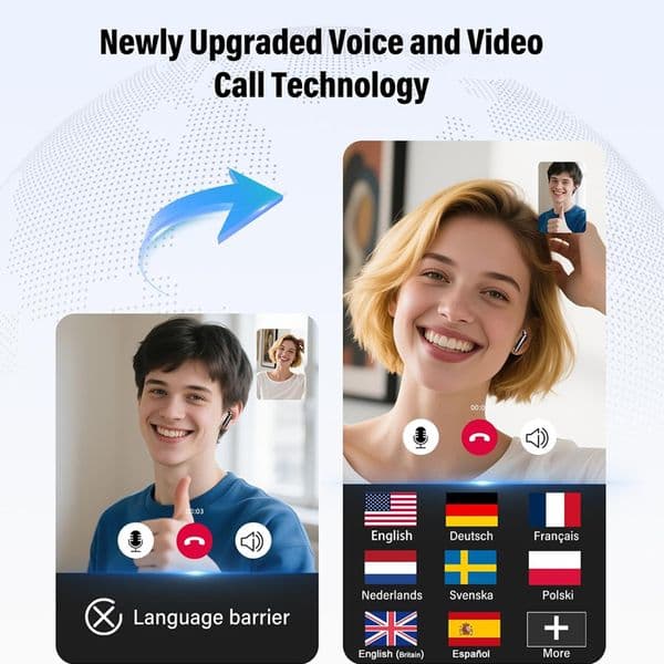 Real Time AI Language Translator Earphone 3 in 1 Translating Earbuds with 144 Languages Accents Headphone Ear Buds