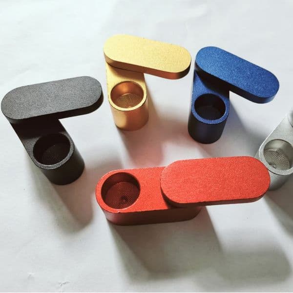 Smoking Pipes Creative Pipe Freestyle Handheld Smoking Nozzle Metal Aluminum Double layer Rotating Portable Pipe