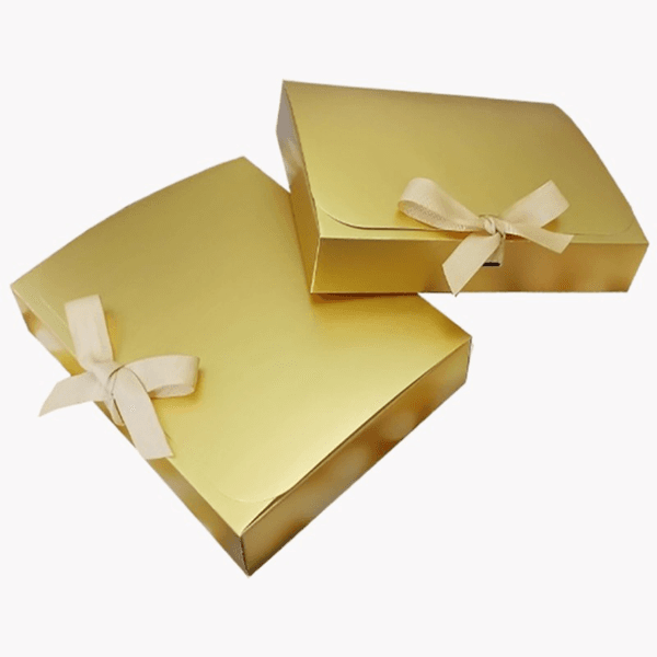 Gold Paper Gift Boxes with Lids For Present Decorative Party Brithday Boxes For Packaging Cardboard Treat Boxes For Wedding Memory Bridesmaid Proposal