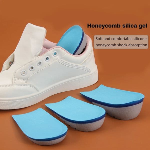 silicone Height Increase Insoles 1 Pair Shock Absorption Heel Cushion Pads Height Lift Shoes Inserts for Men Women15cm 250929