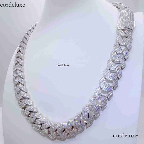 necklace moissanite chain chaincuban link Horizon Iced Out Pass Dia Tester vvs Jewelry for men gift ba