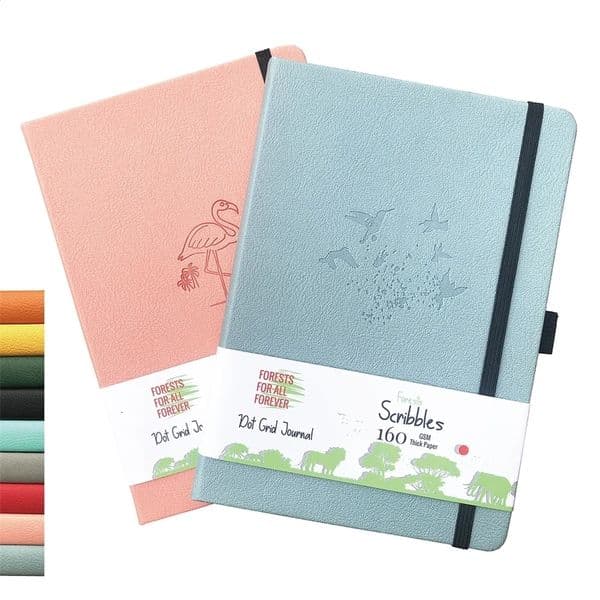 Buy Bullet Dotted Journal Drawing Sketchbook-160gsm Paper Inner Pocket Numbered 160 Pages 5x5mm DOT Grid Notebook 241217