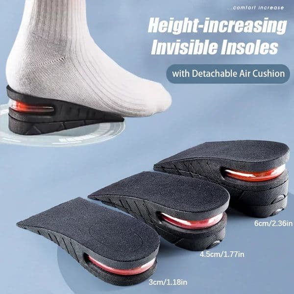 3456CM Elevated Insole Summer Breathble Unisex One Pair Invisible Inner Elevated Air Cushion Half Cushion 250929
