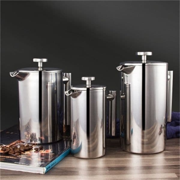 Hot Selling Stainless Steel Teapot Coffee Espresso Maker Pot 350ML 800M1000ML Tea Percolator Filter French Press Plunger 210408