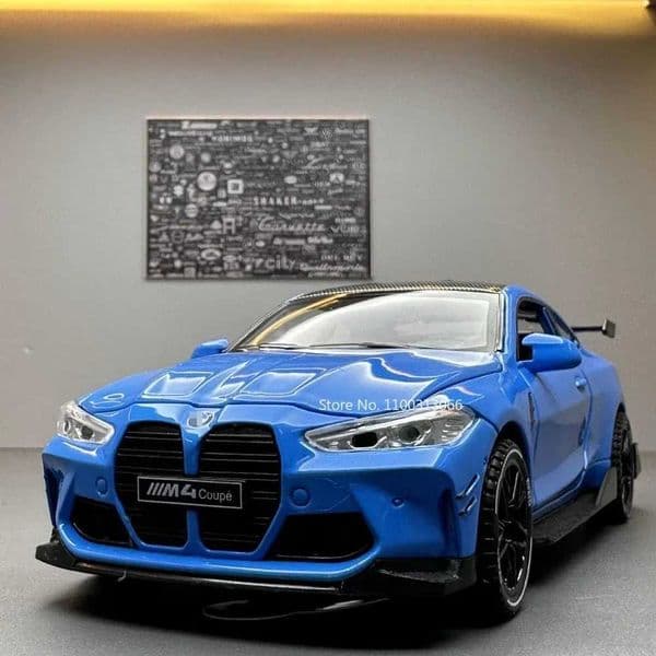 132 Scale M4 Alloy Car Models Metal Diecast Toys Vehicle with Simulation Sound and Light Sport Car Toys for Kids Birthday Gifts Z250923