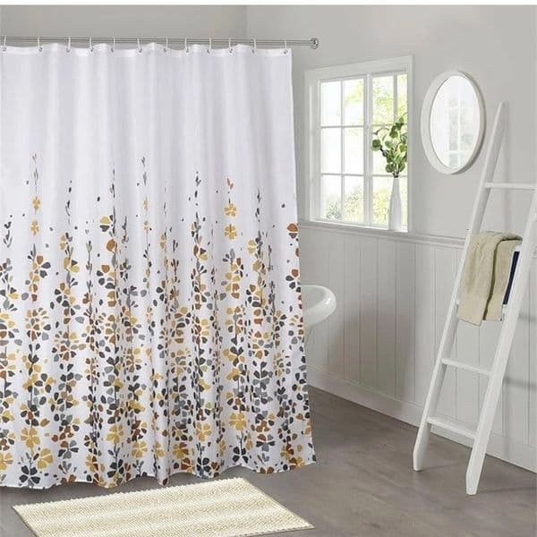 Shower Curtains Yellow Tidbits Bathroom Set With Shower Curtains Small Size Art Printed Shower Curtain Waterproof Polyester Bath Screen 230322