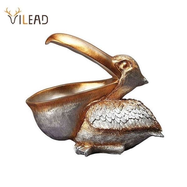 VILEAD 22cm Resin Statue Key Candy Container for Home Decoration Accessories Storage Table Desk Decor Living Room 211118