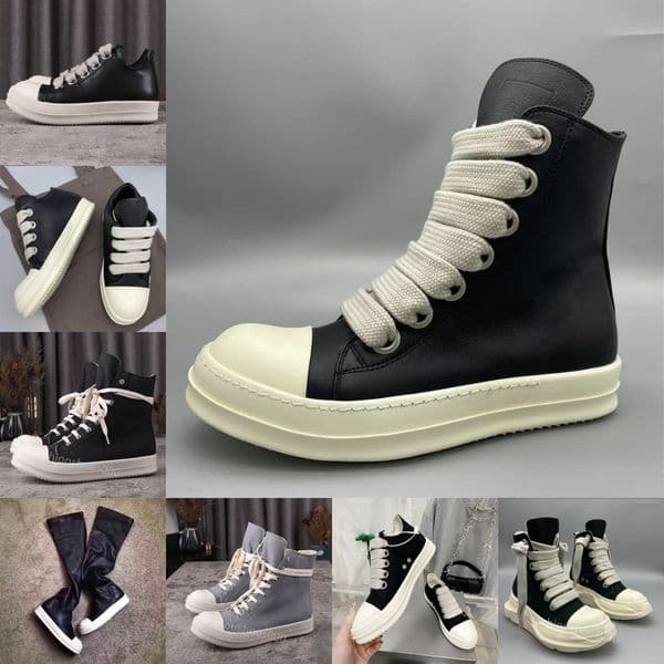 Designer boots men shoes Genuine Leather boot furry boot canvas boots Luxury booties black white red pink high top horse hair boots low top suede women boots platform