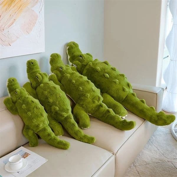 70/90/110cm Giant Soft Plush Toy Bog Stuffed Animals Hug Cushion Lazy Sleeper Alligator Pillow For Boy Birthday Gift 250103
