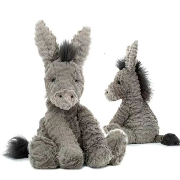 23/40/60CM Toy Cute Grey Donkey Plush Doll Filling Soft Animal Baby Birthday Room Decoration Gift 103 H260305