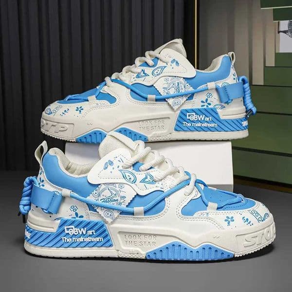 Mens thick soled casual shoes four season soft soled outdoor walking shoes student flat shoes youth sports board shoes S260526