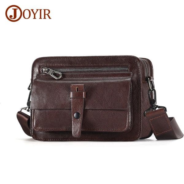 JOYIR Genuine Cowhide Leather Men Messenger Bag Travel Sling for Male Trendy Casual Shoulder Crossbody Bags Satchel 250930