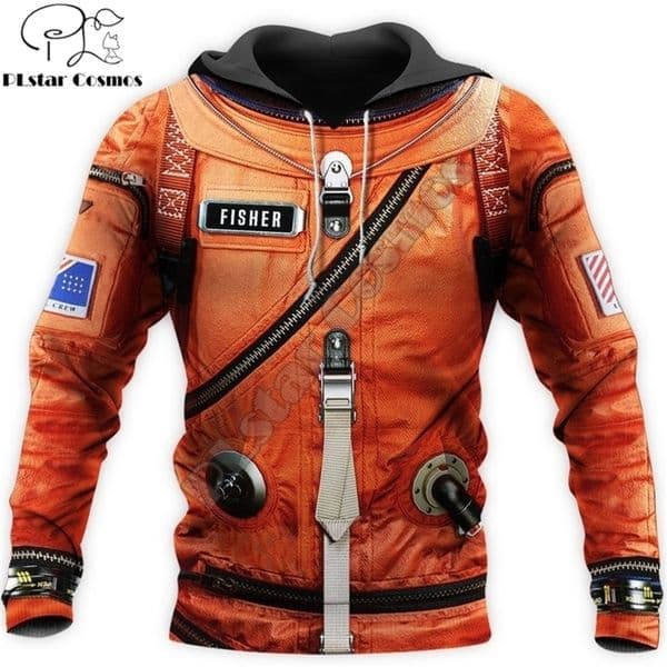 Space Suit 3D All Over Printed Mens Hoodie Harajuku Streetwear Pullover Cosplay costume Unisex Casual Jacket Tracksuit DW0147 201114w