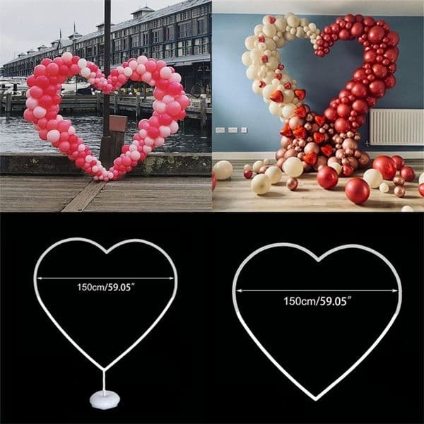 Other Event Party Supplies 150cm Heart Balloons Arch Round Circle Base Frame Shaped Love Balloon Stand for Wedding Baby Shower Birthday Decor 230404