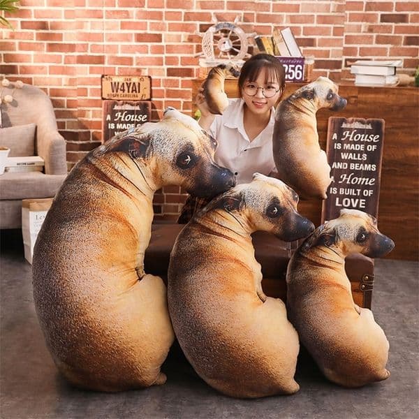 Cushion/Decorative Pillow 3D Dog Print Sofa Decoration Mat Fun Creative Husky Bulldog German Shepherd Cute Plush Doll Gift Home 221202
