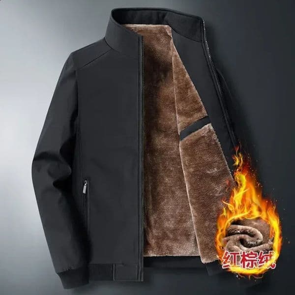 8XL 7XL Autumn Winter Wool Thick Jacket Mens Warm Windproof Fur Collar Coat Fashion Cashmere Park 240830w