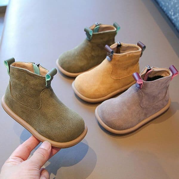 Autumn Winter Baby Boys Girls Boots Oxford Suede Children Casual Shoes Umshop Outdoor Anti-slip Toddler Shoes Plush Kids Ankle Boots Sizes 21 - 30 U0185