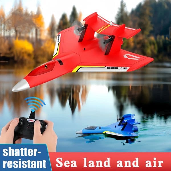ZY525 remote controlled small airplane toy for boys and children fixed wing model water land air planes 240930