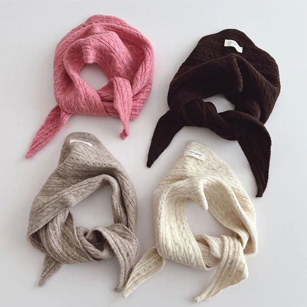 Winter Cashmere Scarf for Kids Korean Warm Knitted Scarves Solid Color Crochet Woolen Children Snood Boy Girl Shawl 250922BJ