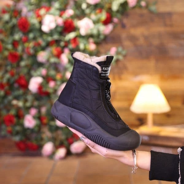 Wool lined cotton shoes autumn and winter new designer shoes thickened shoes thick soles trend warm short boots fashionable new luxury shoes