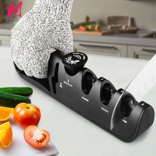 Knife Sharpener Angle Adjustable 4 Stages Scissors Sharpening stone Professional Kitchen Grinder knives Whetstone Tool 240424