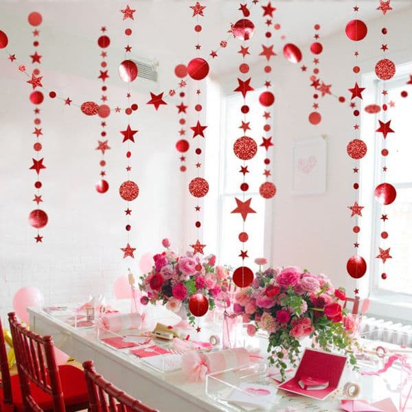 Other Event Party Supplies 4M Star Xmas Tree Paper Garland Merry Christmas Decorations for Home Year Noel Ornaments Navidad Decor 230406