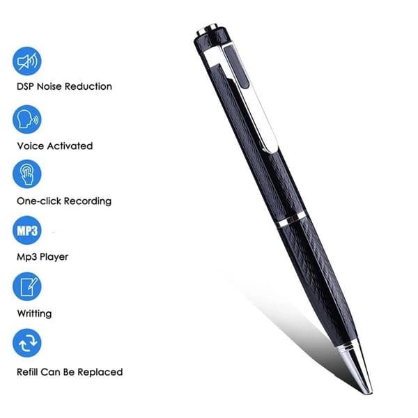Digital Voice Recorder Pen Professional Audio Sound Recording Activated Long Distance U Disk 8Gb 16Gb 32Gb WAV 192Kpb Dictaphone